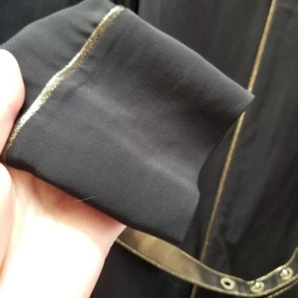 Elizabeth and James Annabelle Long-Sleeve Belted Dress Bronze Black 2 - Picture 11 of 14